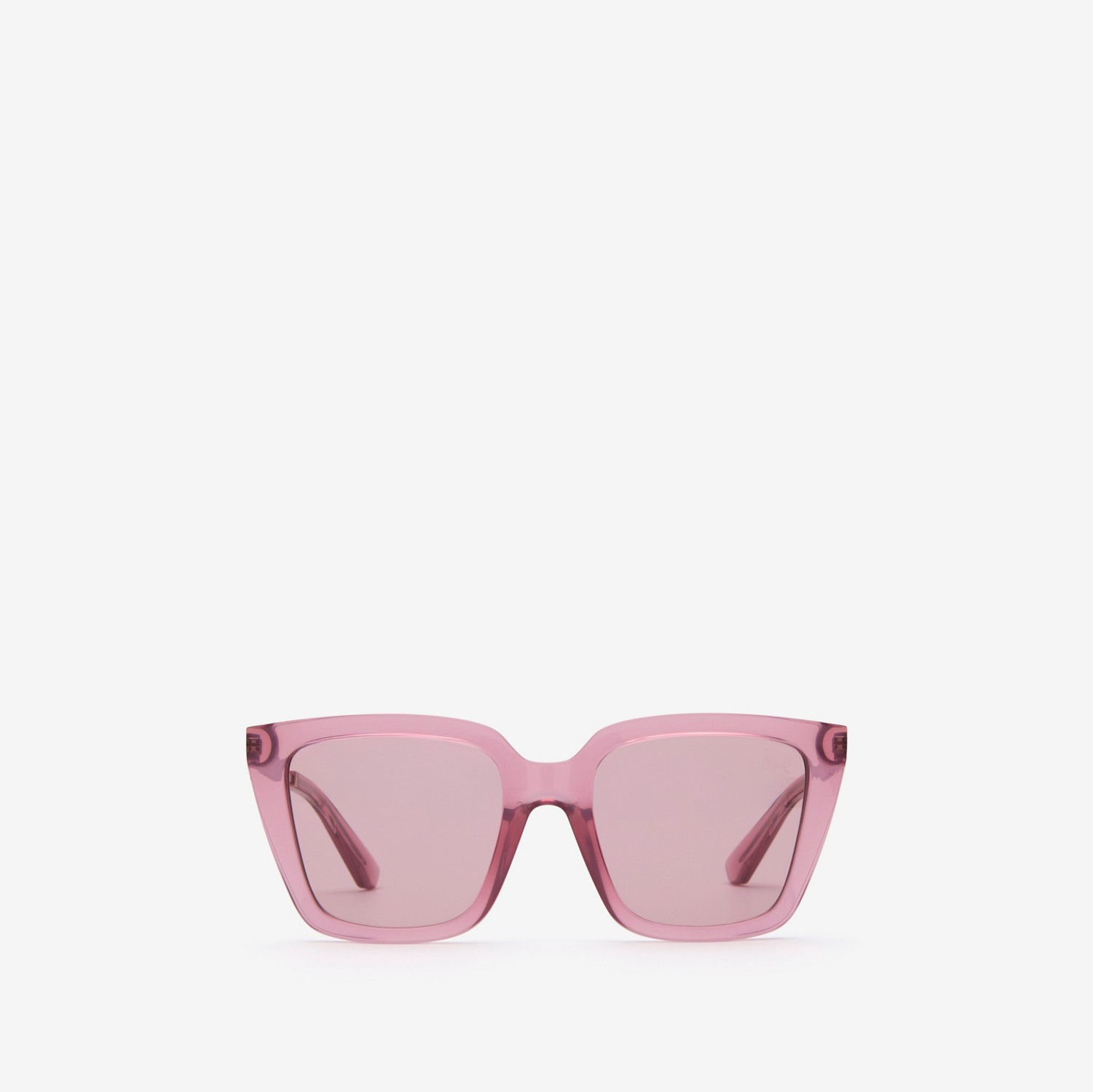 Check Engraved Square Sunglasses​ in Pastel pink - Women