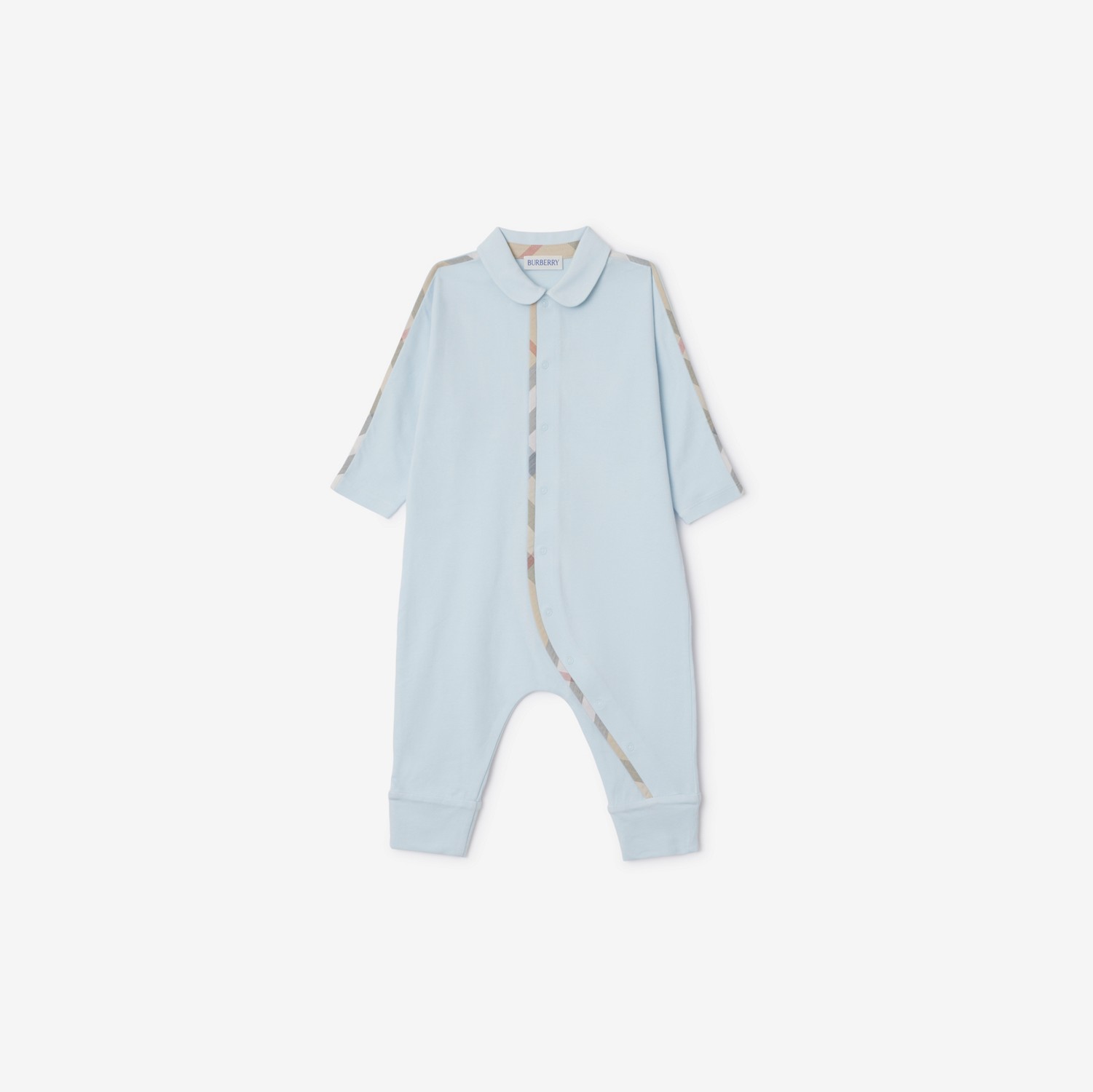 Stretch Cotton Three-piece Baby Gift Set in Bright sky blue
