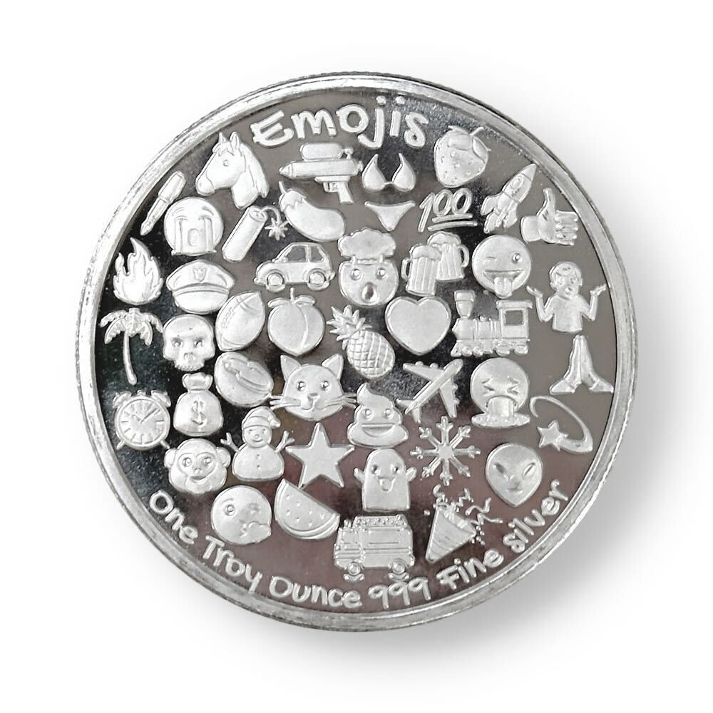 Emoji 2023 Skull 1 oz .999 Silver Coin - Golden Eagle Coins