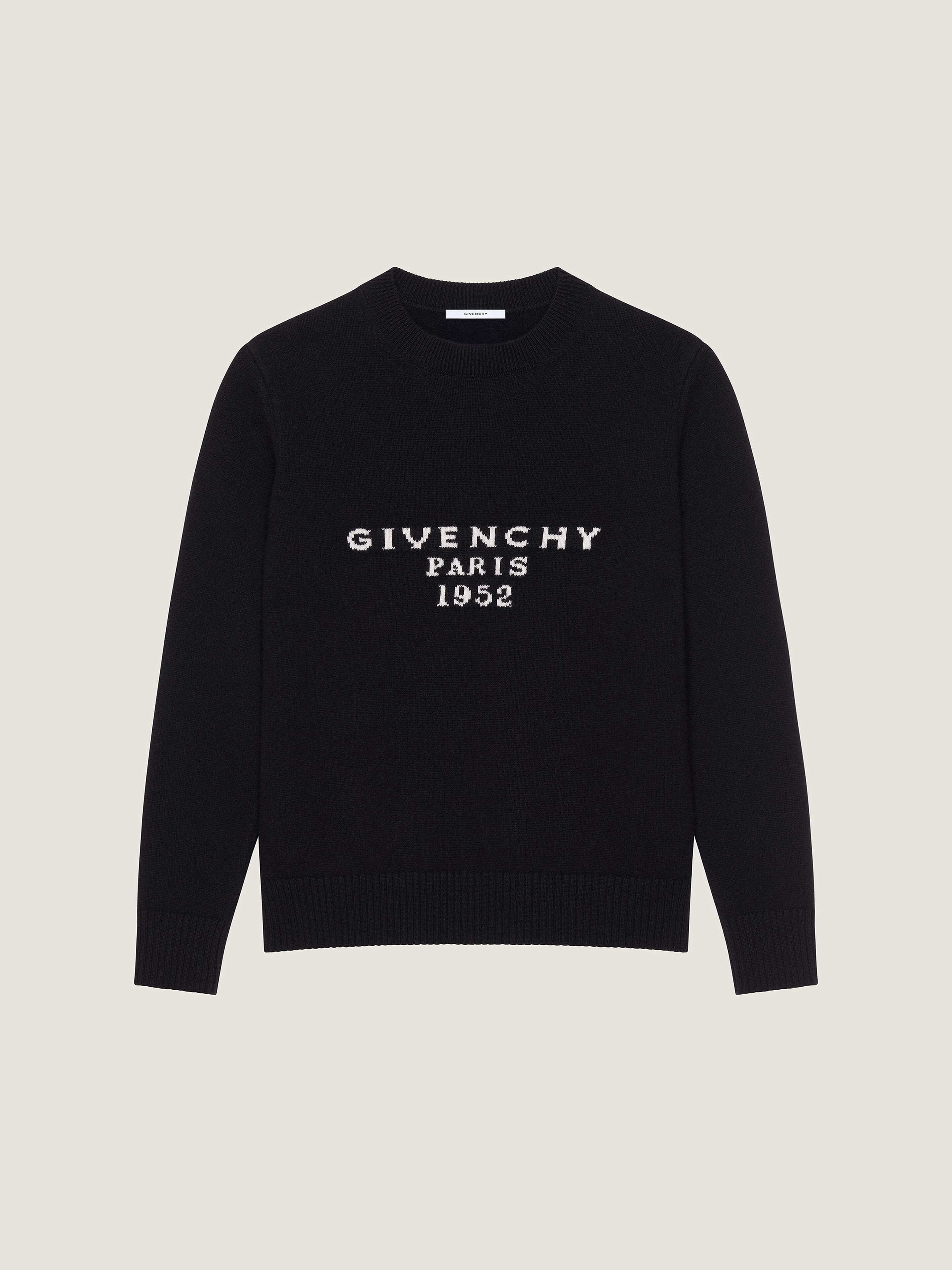 Sweater in wool cashmere with GIVENCHY signature - black in