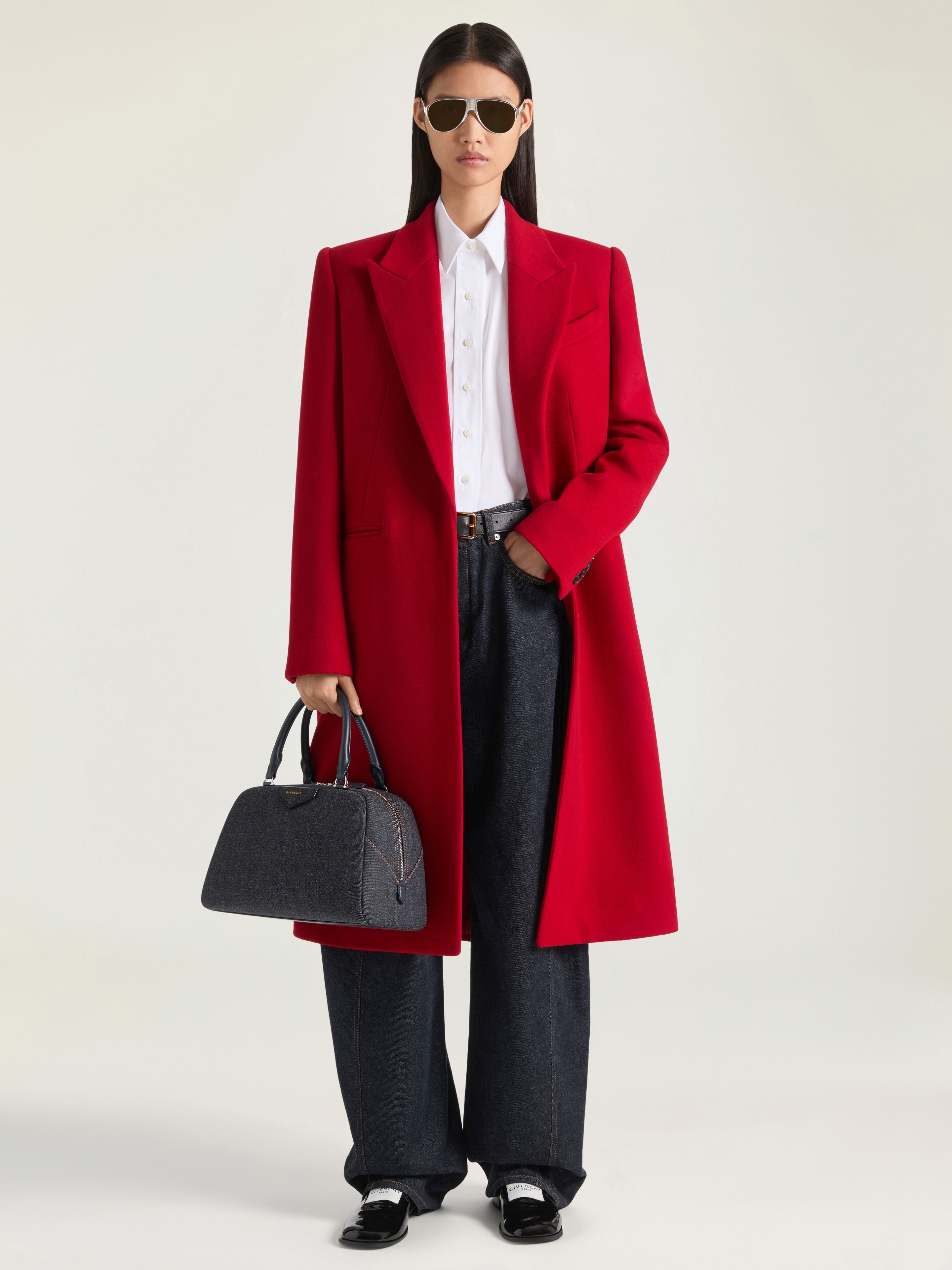 Coat in wool in - dark red - BWC0DZ1629-601 | Givenchy DE