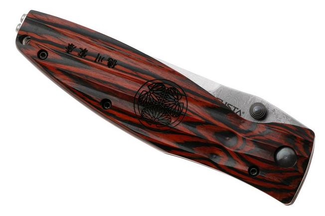 Mcusta MC-0183D Sengoku Tokugawa Ieyasu, red pakka wood handle