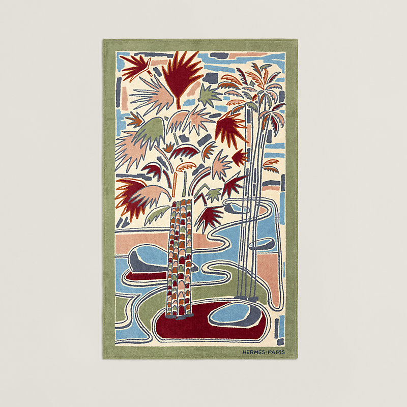 ビーチタオル 《パームツリー》 - グリーン | Hermès - エルメス-公式