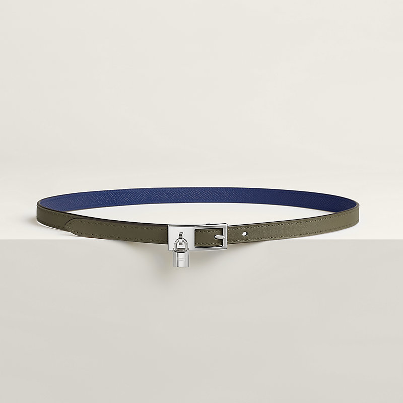 Lucky 15 reversible belt - Blue | Hermès USA