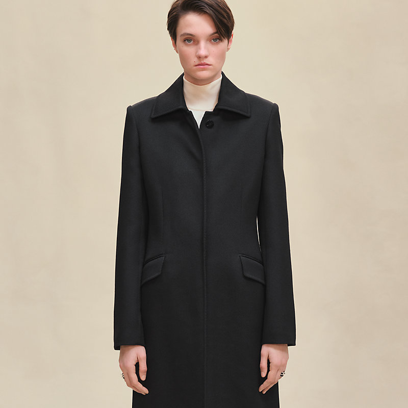 Long coat - Black | Hermès Netherlands