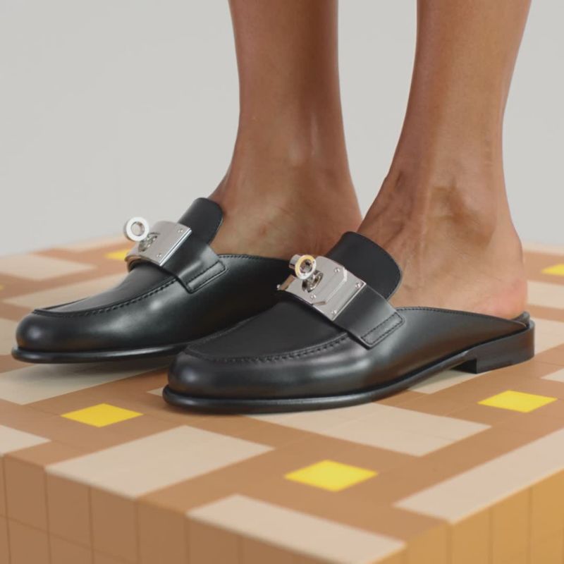 Iota mule - Black | Hermès USA