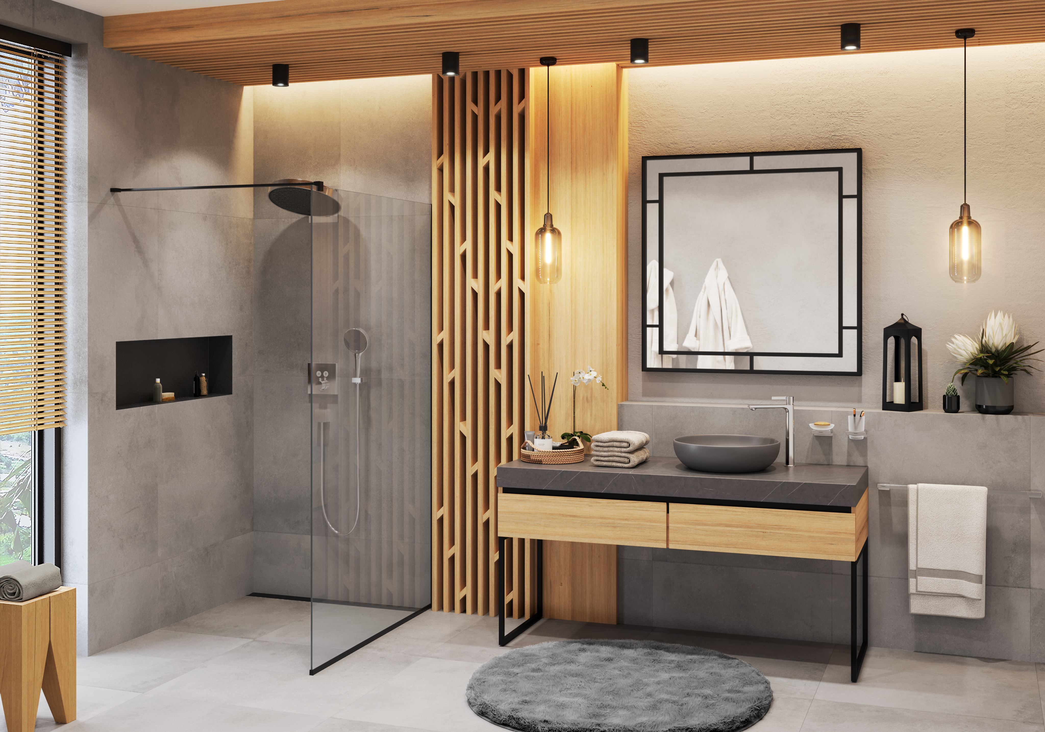 hansgrohe Hand showers: Rainfinity, 3 spray modes, Item No. 26864000