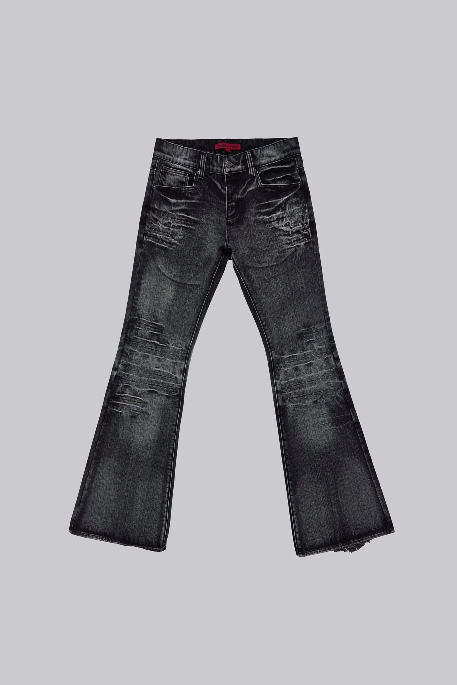 Washed Black Drift Bootcut Jeans | Jaded London | Clothing