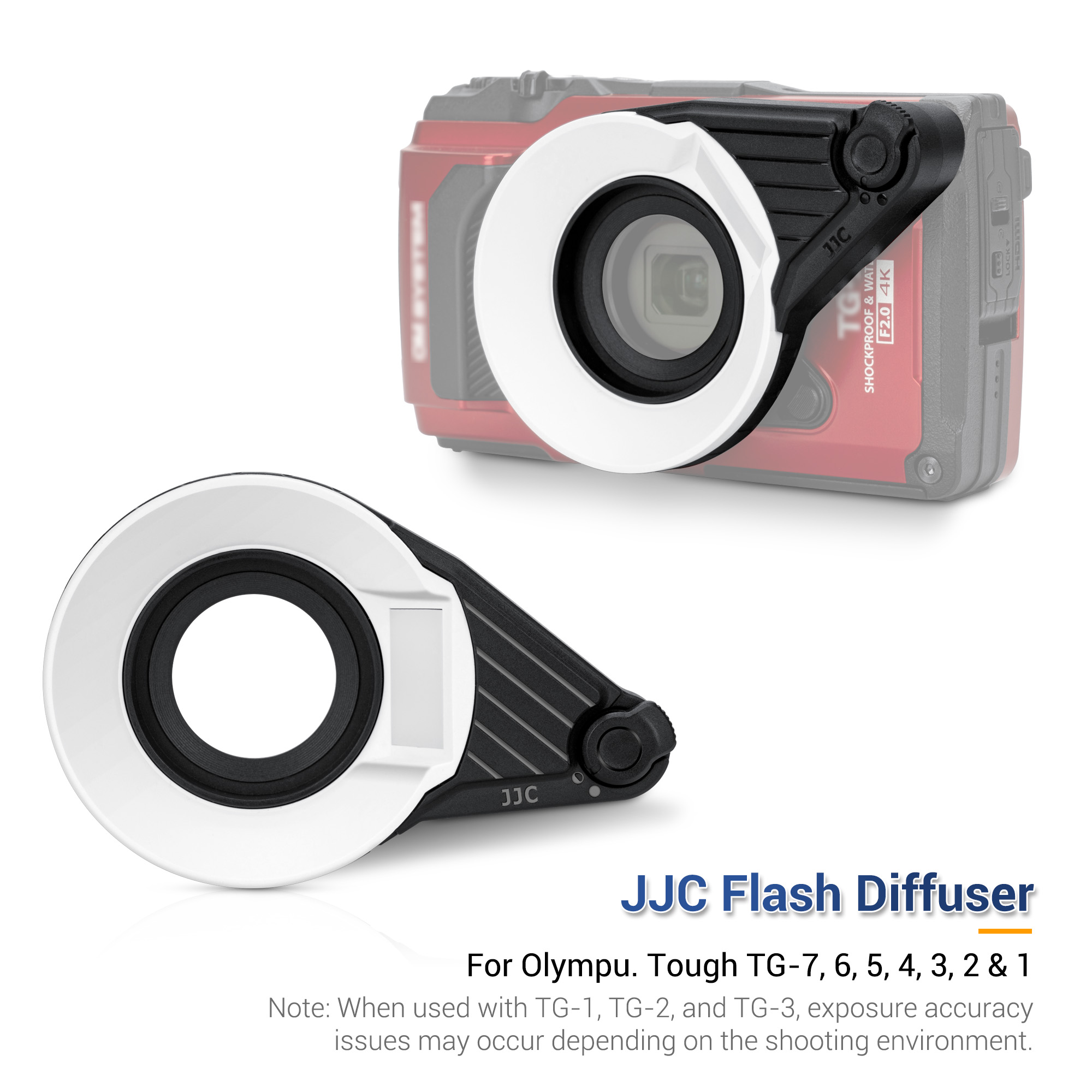 JJC Flash Diffuser for Olympus TG-7 TG-6 TG-5 TG-4 TG-3 TG-2 TG-1