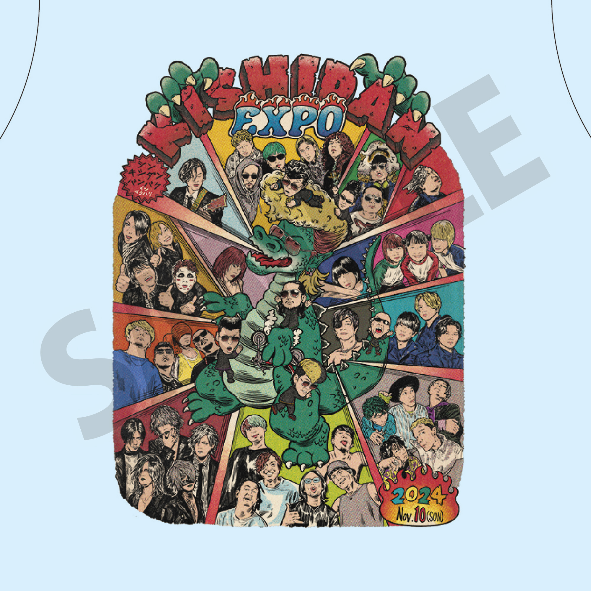 氣志團万博2024 コラボTシャツ「出演者だョ！全員集合」2024/11/10(日