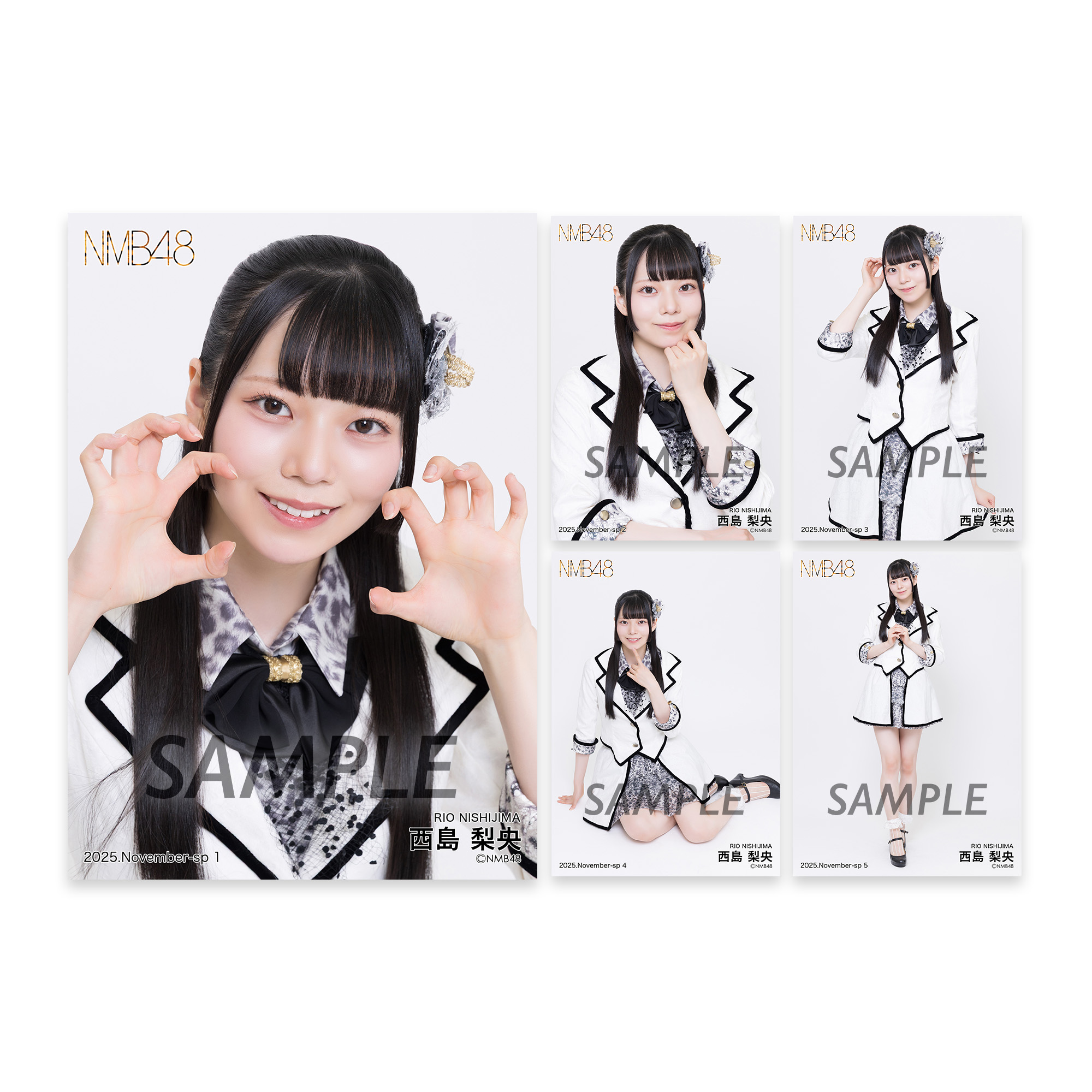 個別生写真5枚セット 2025.November 西島梨央 - NMB48 OFFICIAL GOODS