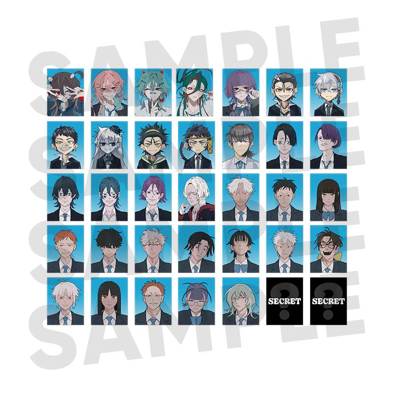証明写真風ステッカーランダム5枚セット（33種＋シークレット2種