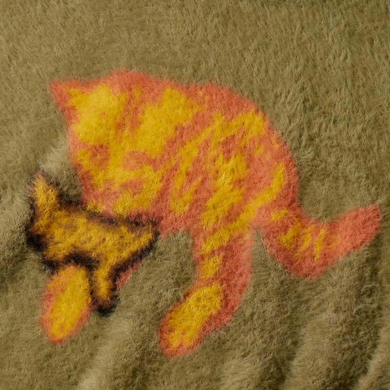 SUNANEKO Mohair Touch Knit (Moss Green) - ZUTOMAYO MART