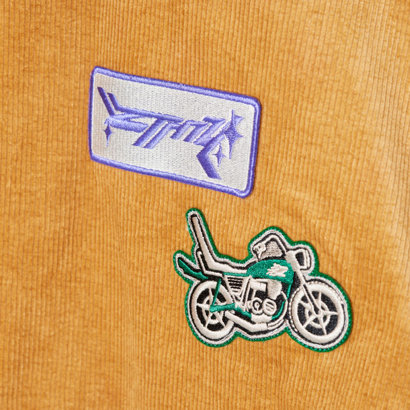 Corduroy Wappen Jacket (Caramel) - ZUTOMAYO MART