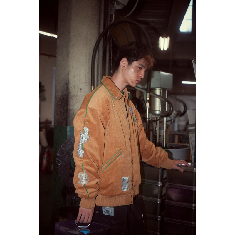 Corduroy Wappen Jacket (Caramel) - ZUTOMAYO MART