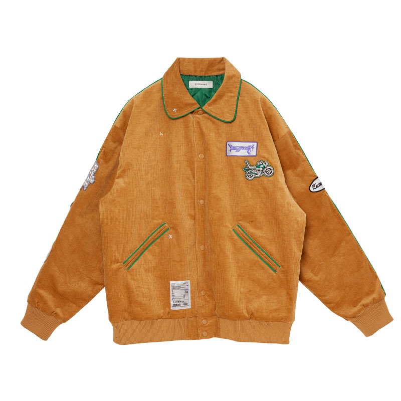 Corduroy Wappen Jacket (Caramel) - ZUTOMAYO MART