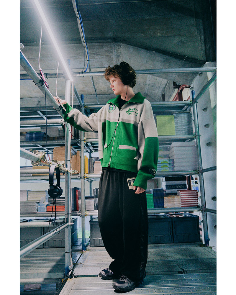 Full Zip Knit Jersey (Green) - ZUTOMAYO MART