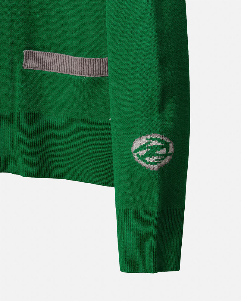Full Zip Knit Jersey (Green) - ZUTOMAYO MART