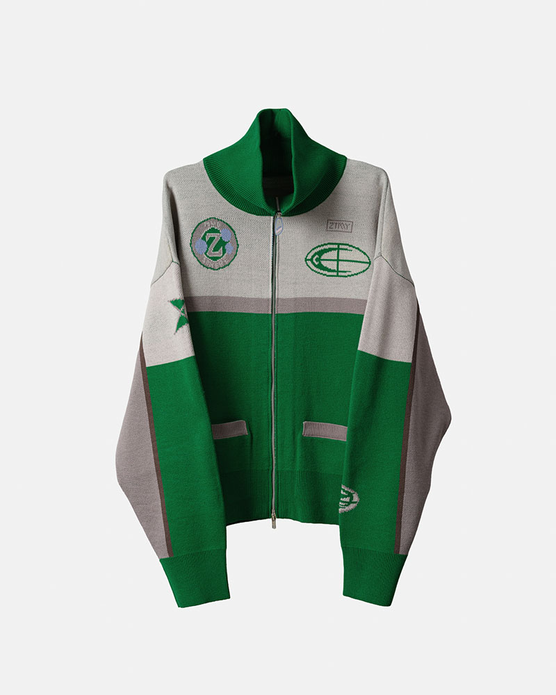 Full Zip Knit Jersey (Green) - ZUTOMAYO MART