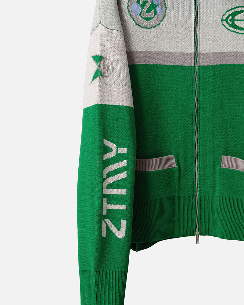Full Zip Knit Jersey (Green) - ZUTOMAYO MART