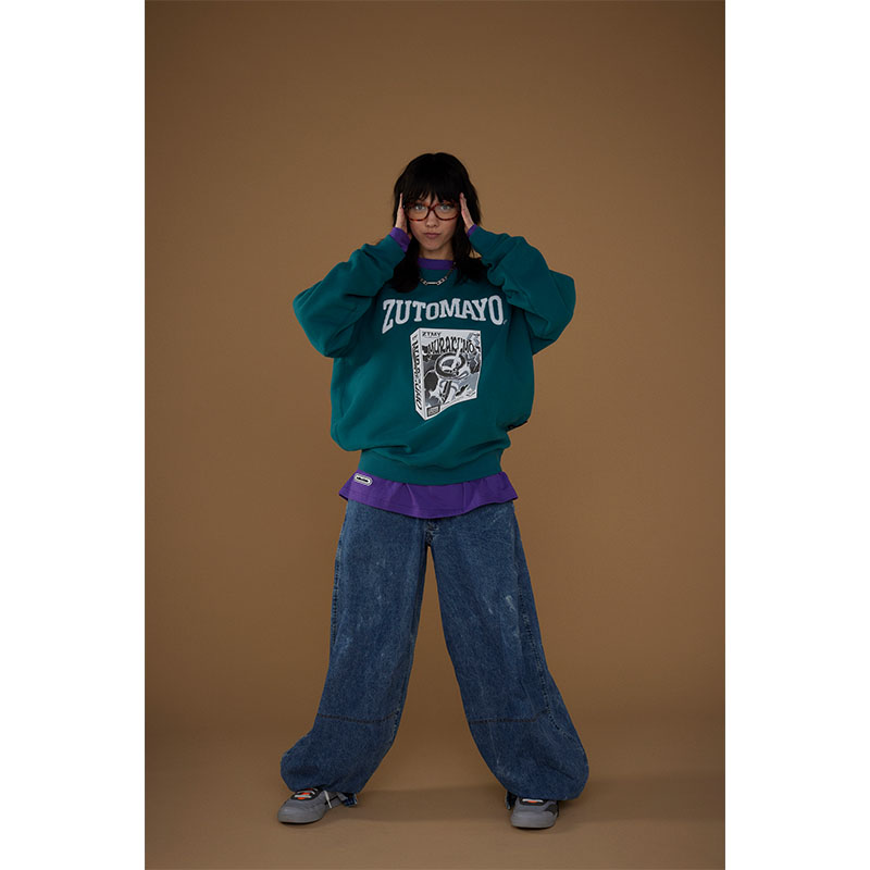 ZUTOMAYO MokoMoko Sweat C (Dark Green) - ZUTOMAYO MART