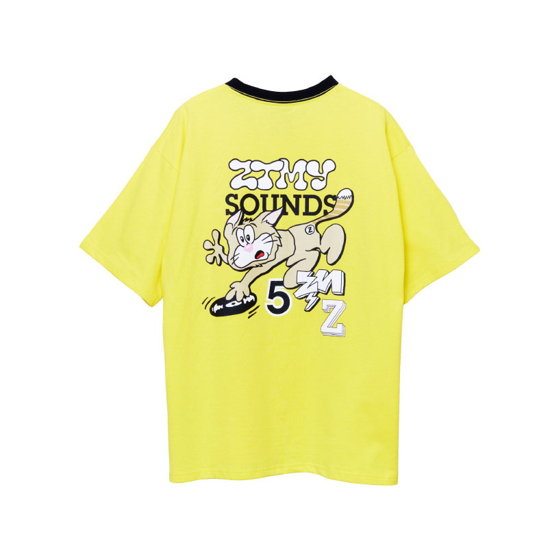 ZTMY GINGER CAT TEE (Yellow) - ZUTOMAYO MART