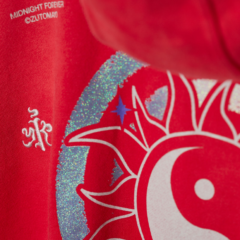 陰陽 Vintage Zipup Hoodie (Red) - ZUTOMAYO MART