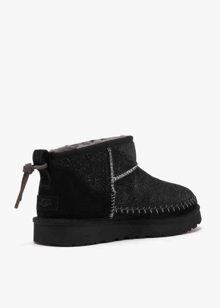 UGG Classic Ultra Mini Biarritz boots for Women - Black in USA