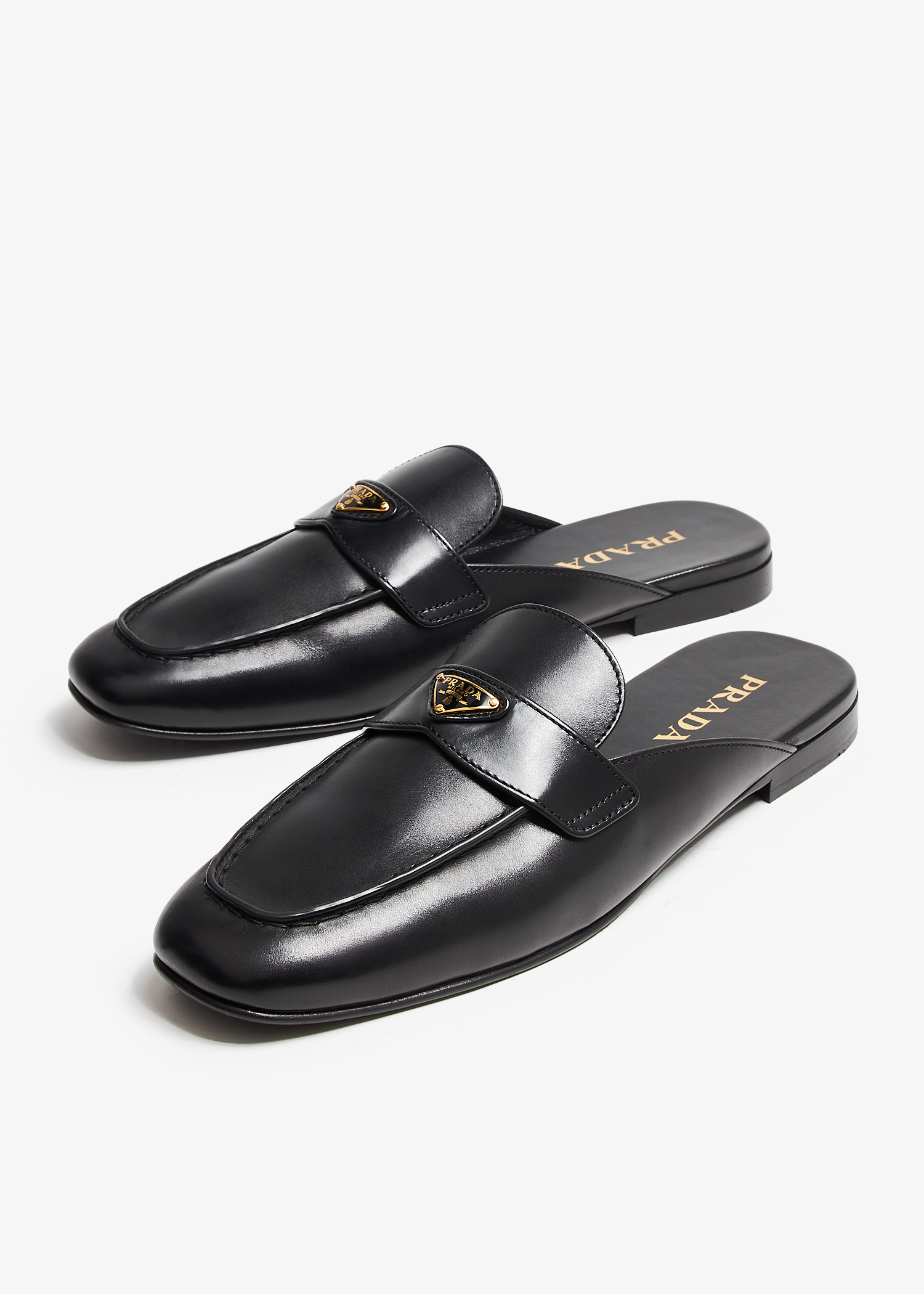 Prada Leather mules for Women - Black in Kuwait | Level Shoes
