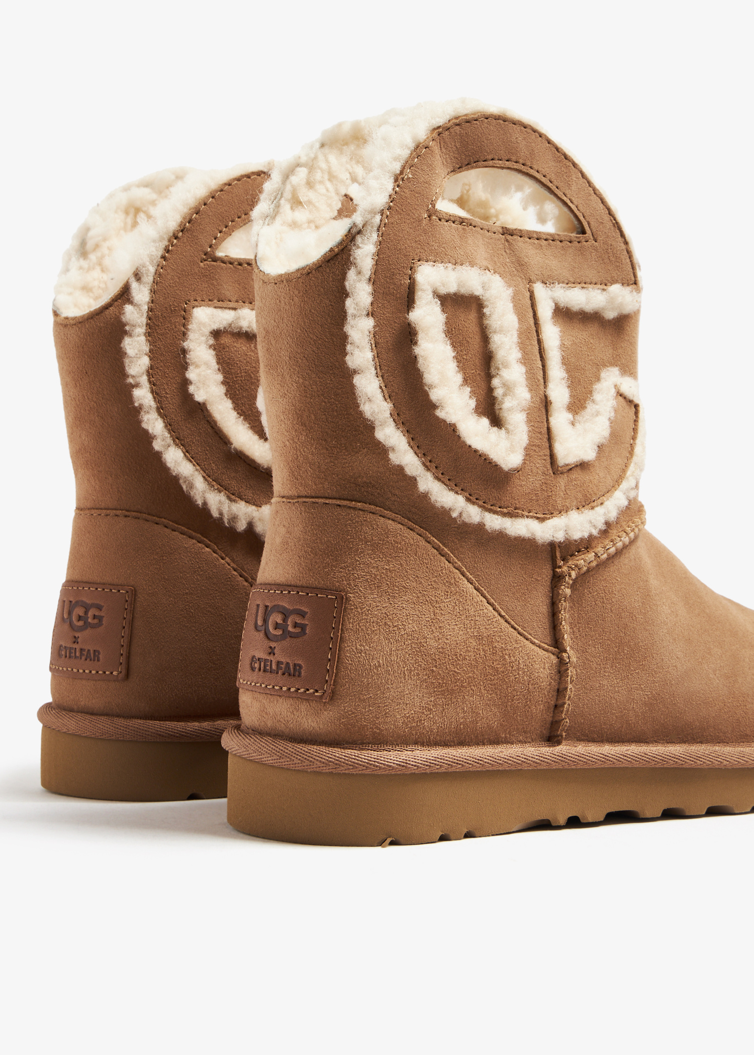 UGG x TELFAR Logo mini boots for Women - Brown in UAE | Level Shoes