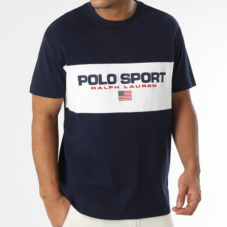 Polo Sport Ralph Lauren - Tee Shirt Logo Sport Navy Blue White - Ryses