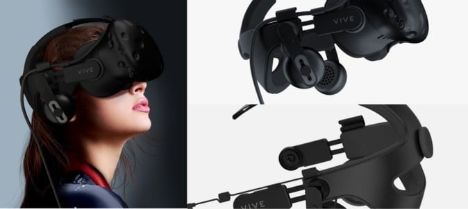 ヘッドホン付きで着脱も簡単 HTC Vive用「デラックスオーディオ