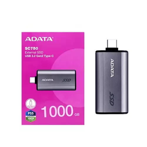 ADATA SC750 1 TB USB Type-C 3.2 Gen 2 (3.1 Gen 2) Black