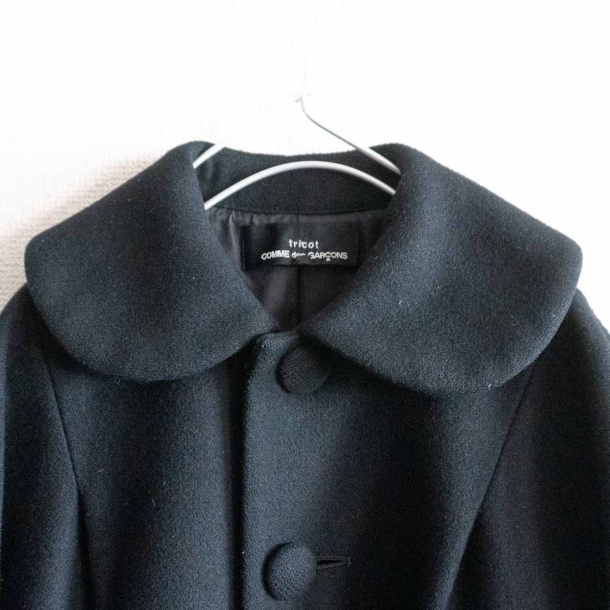 美品】tricot COMME des GARCONS 【丸襟 ウール コート】M トリコ