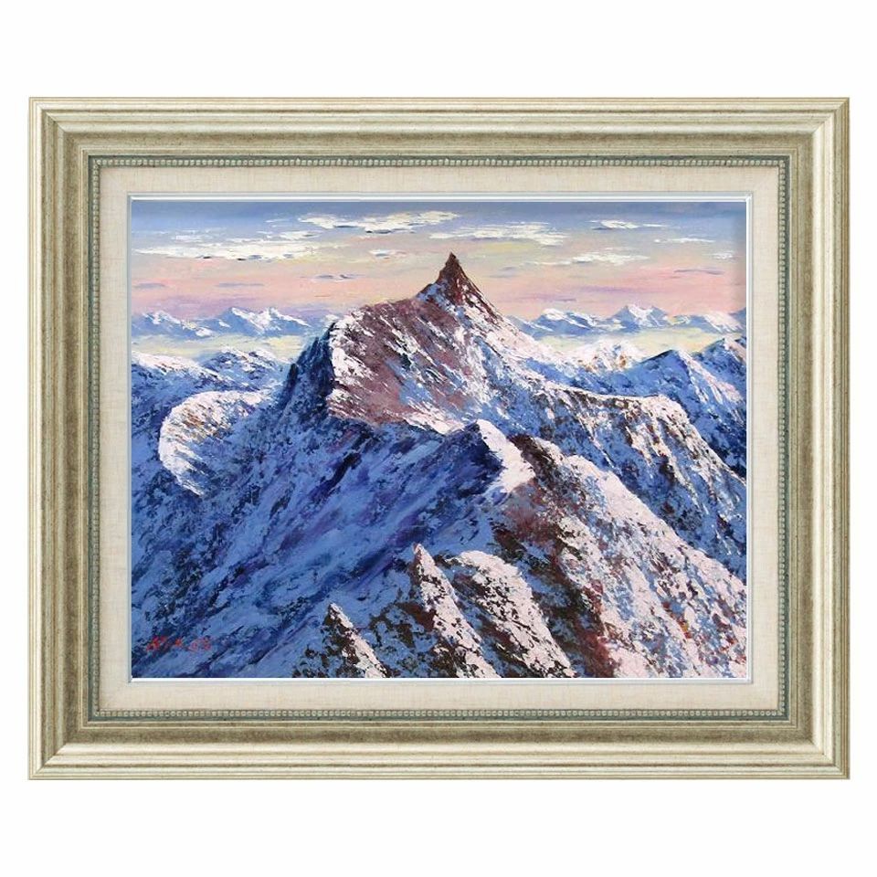 油彩画 ✨合掌作り✨山村風景 F10サイズ