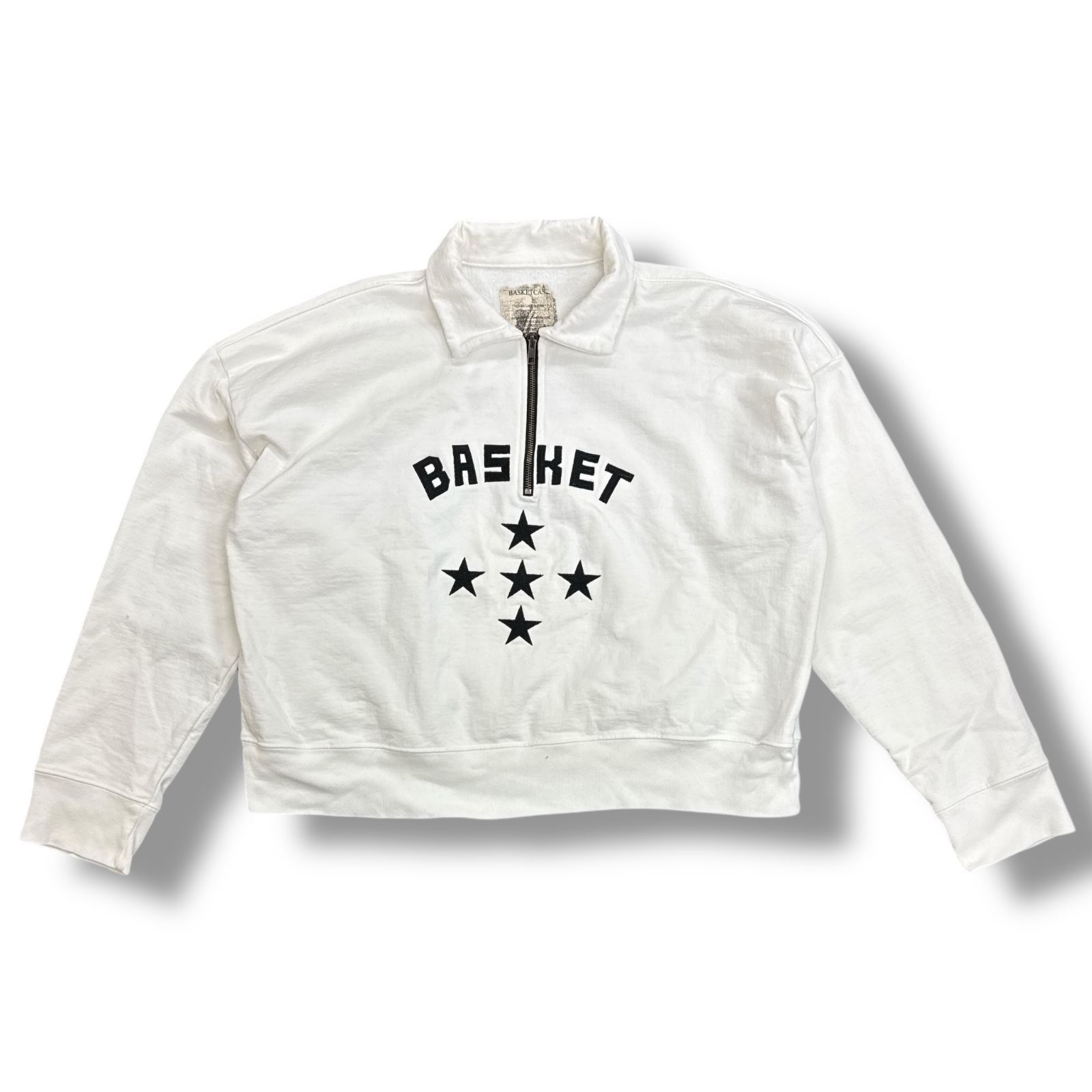 参考上代29700円 Basketcase quarter zip sweat クウォータージップ