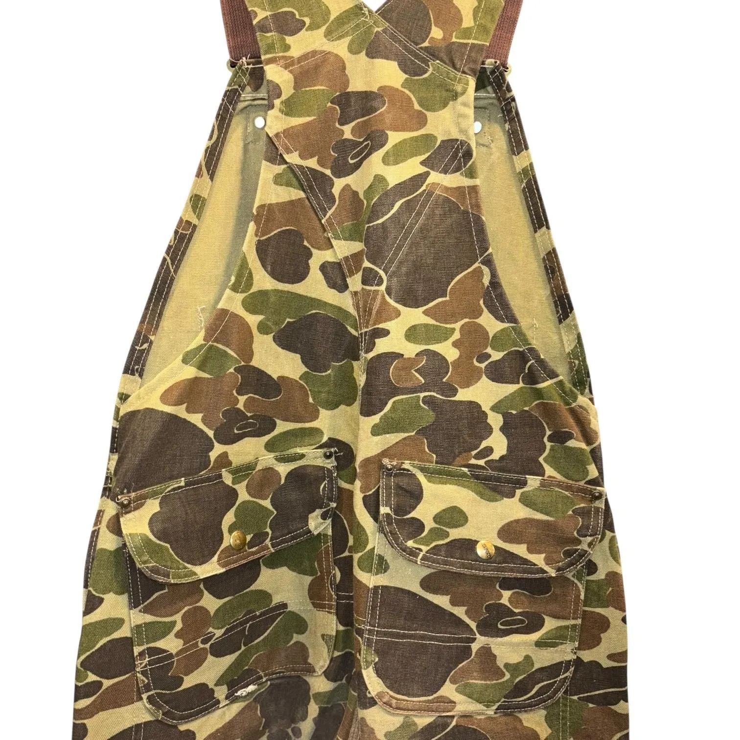 USA製 80s CARHARTT Duck Hunter Camo Overall W32 L34 カーハート