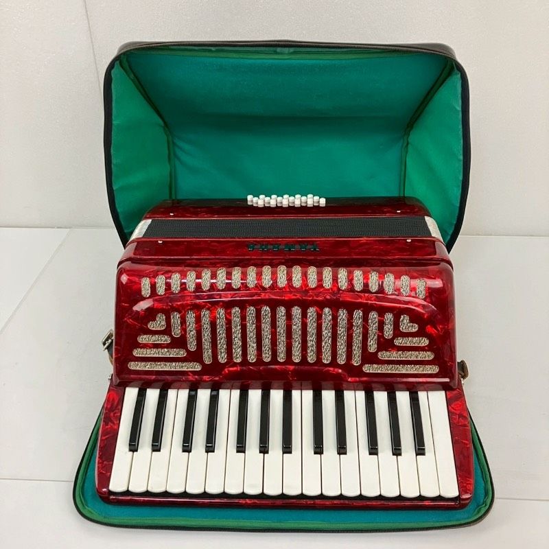 YAMAHA ヤマハ アコーディオン YA-18 25鍵盤 赤 8905 ケース付き