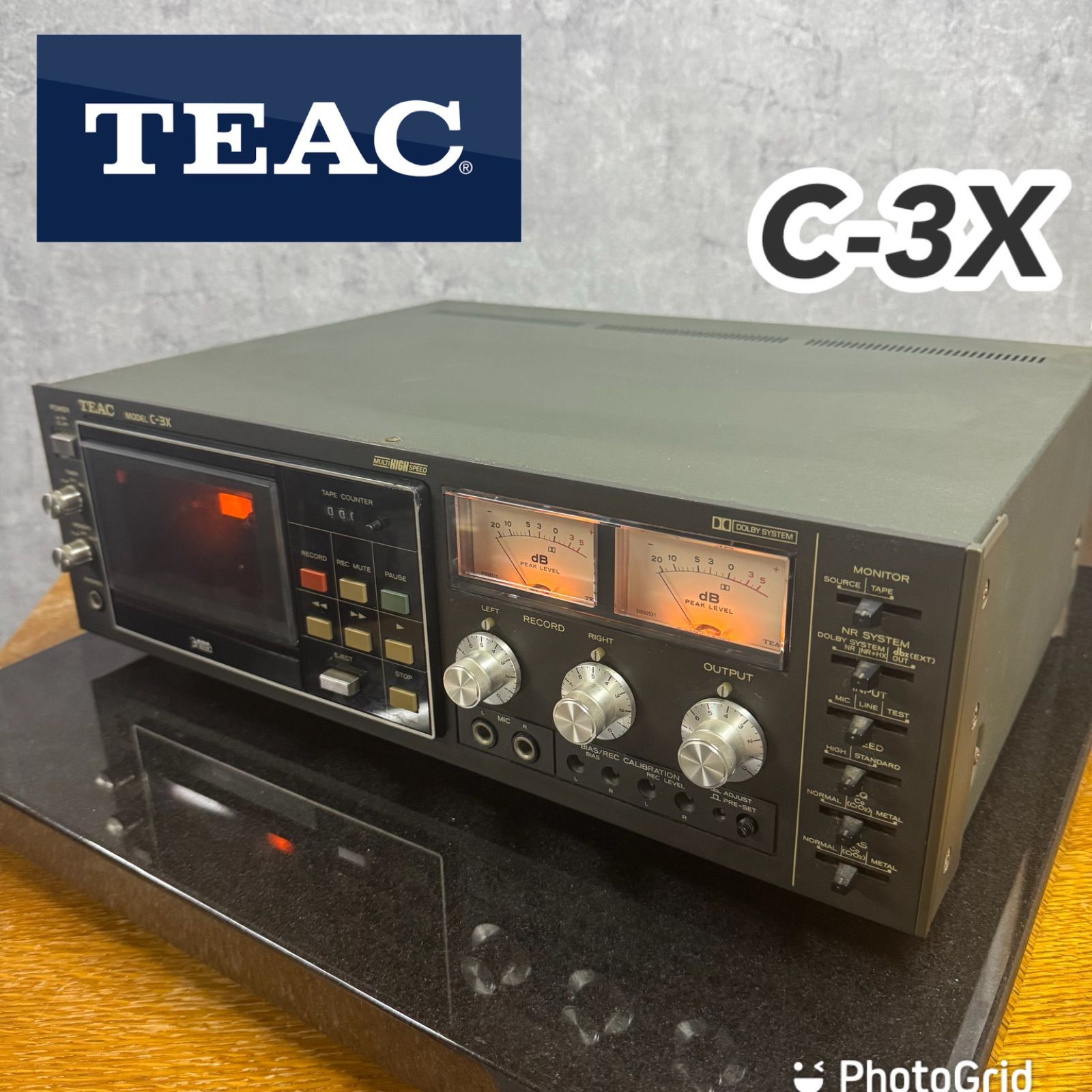 銘機】TEAC C-3X 名機カセットデッキ｜高音質モデル 3ヘッドシングル