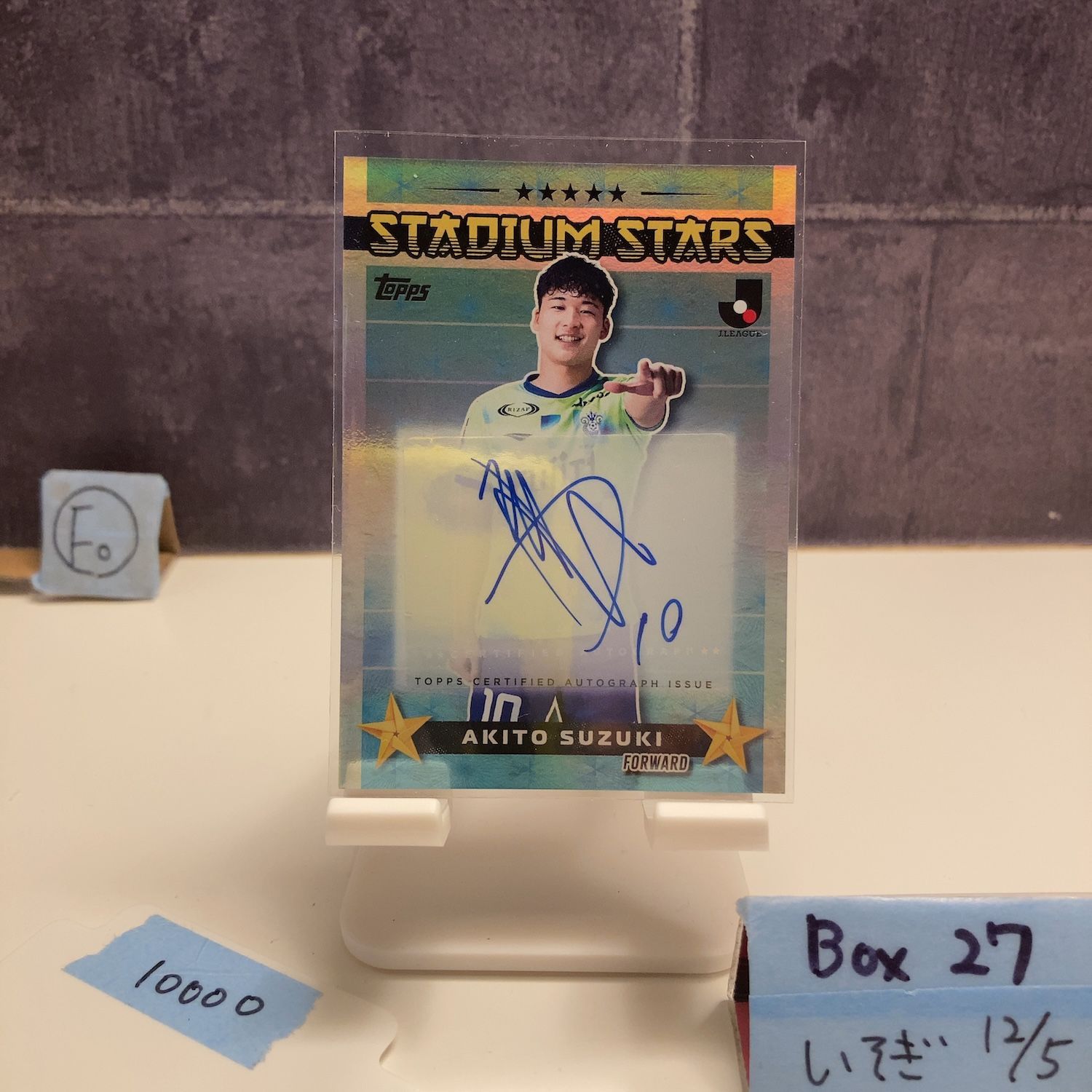 2025 TOPPS J.League 鈴木章斗 Akito Suzuki 直筆サインカード 湘南