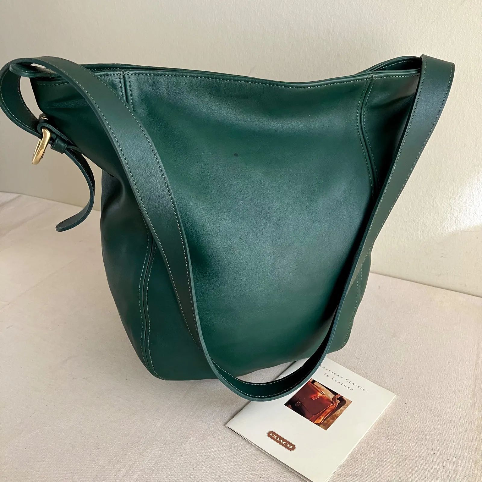 Vintage Coach Bottle Green Monterey Hobo Shoulder Bag - メルカリ