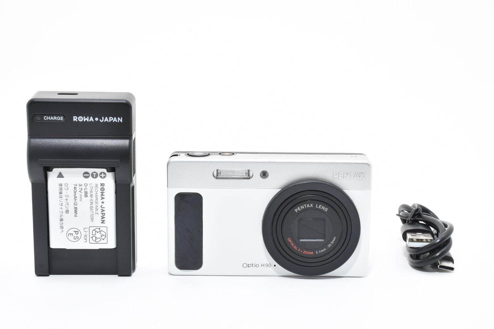 416 PENTAX Optio H90 ホワイト - メルカリ