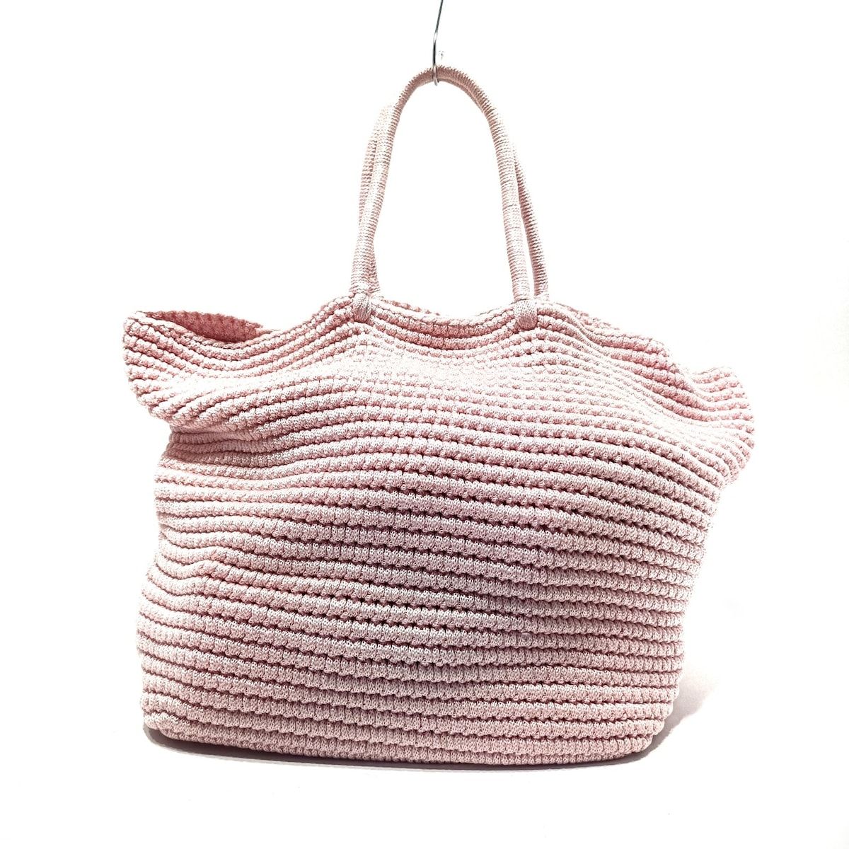 LUDLOW(ラドロー) トートバッグ美品 ピンク×イエロー×黒 編み込み