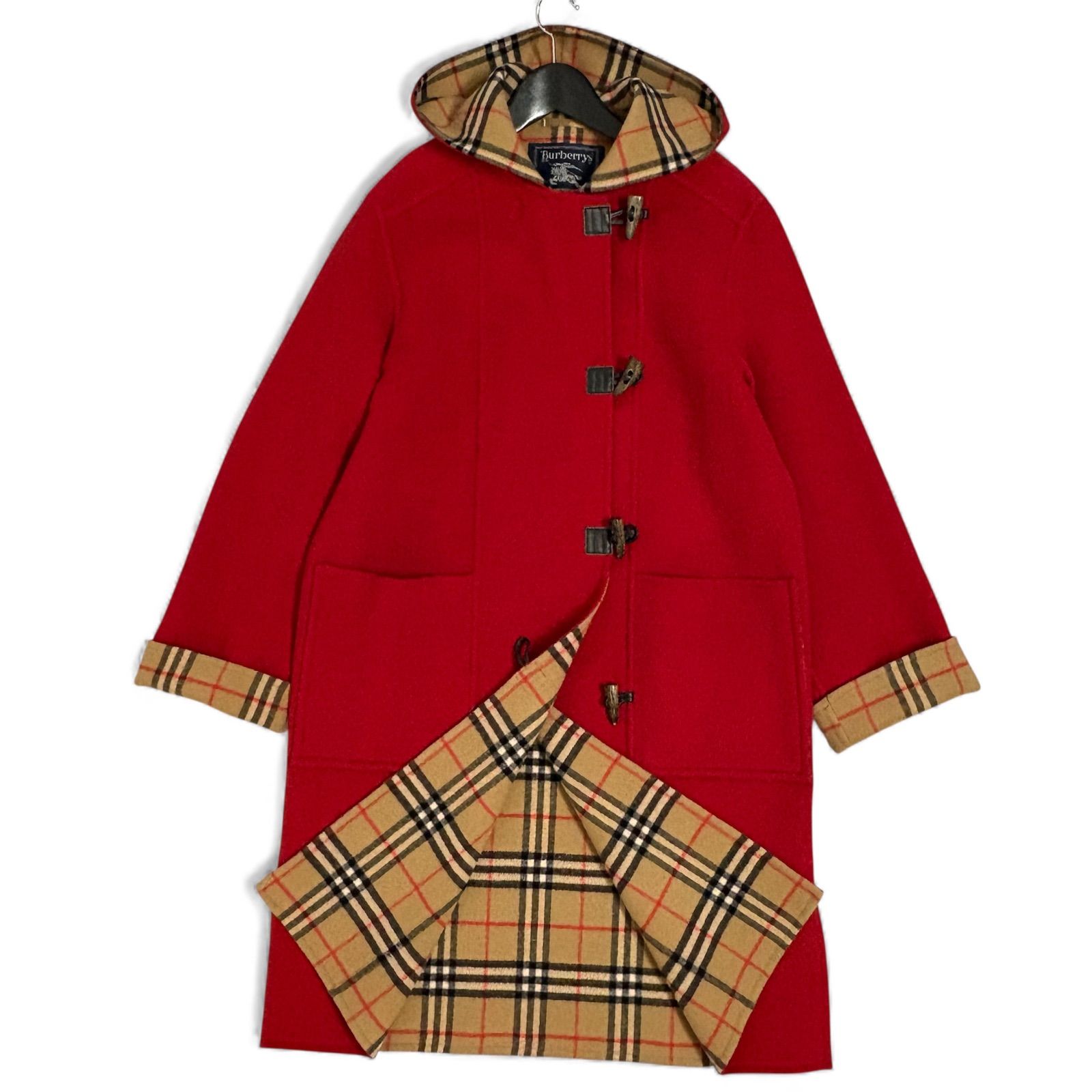 希少 バーバリー Burberry カシミヤ ウール ダブルフェイス ロング