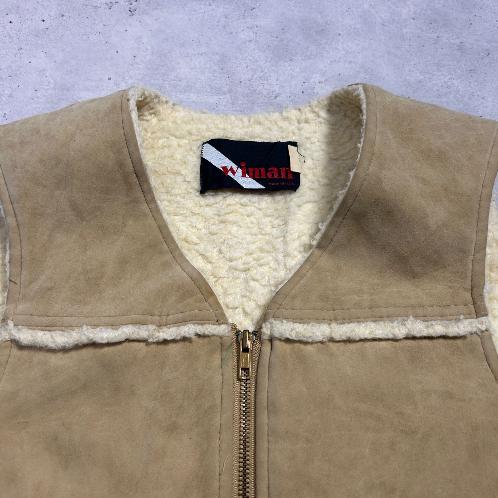 最終値下※ 70s〜80s GOOD YEARヴィンテージ ムートンボアベスト ⭐️激