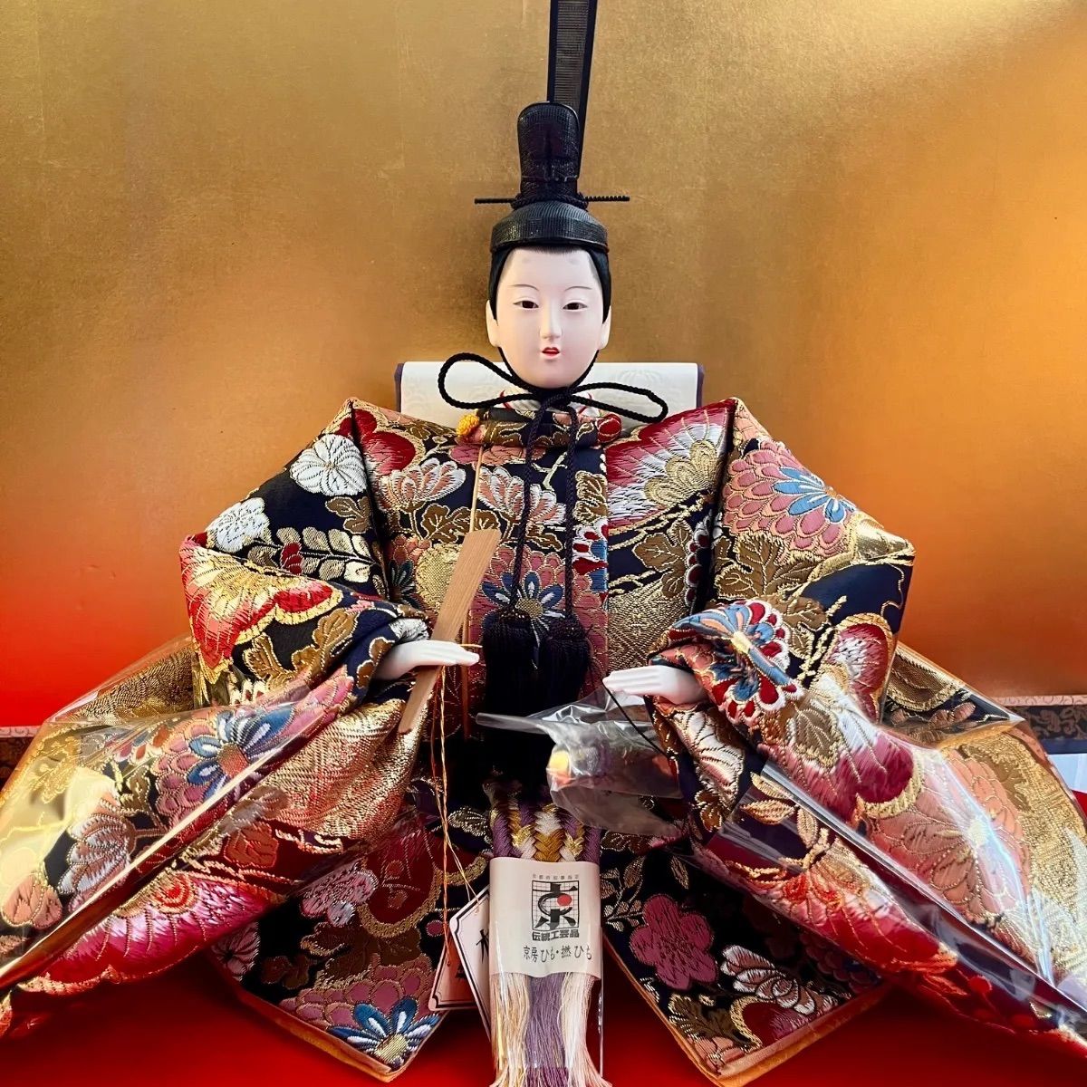 新品☆特大！京六番☆極上親王飾り☆絢爛豪華な正絹金襴と鳳凰柄☆木手