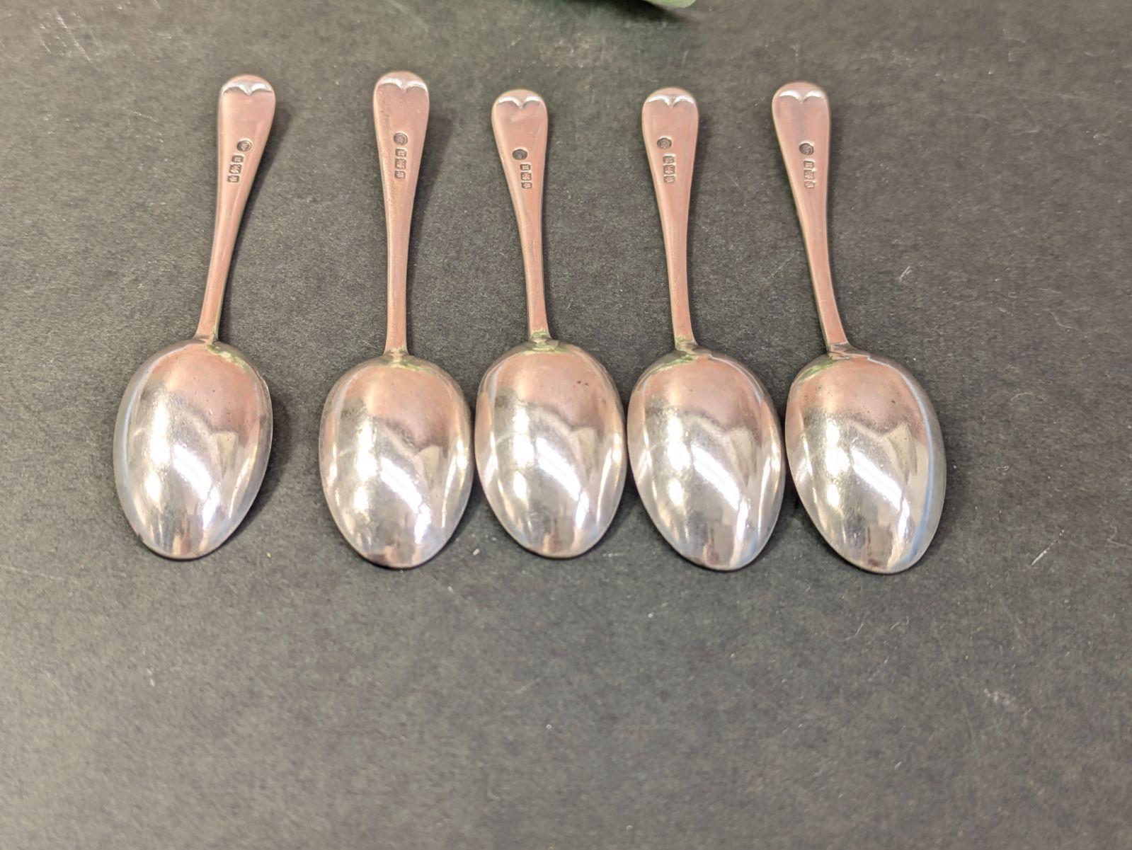 スターリングシルバー イギリス 1972年 ティースプーン 刻印入り 2本