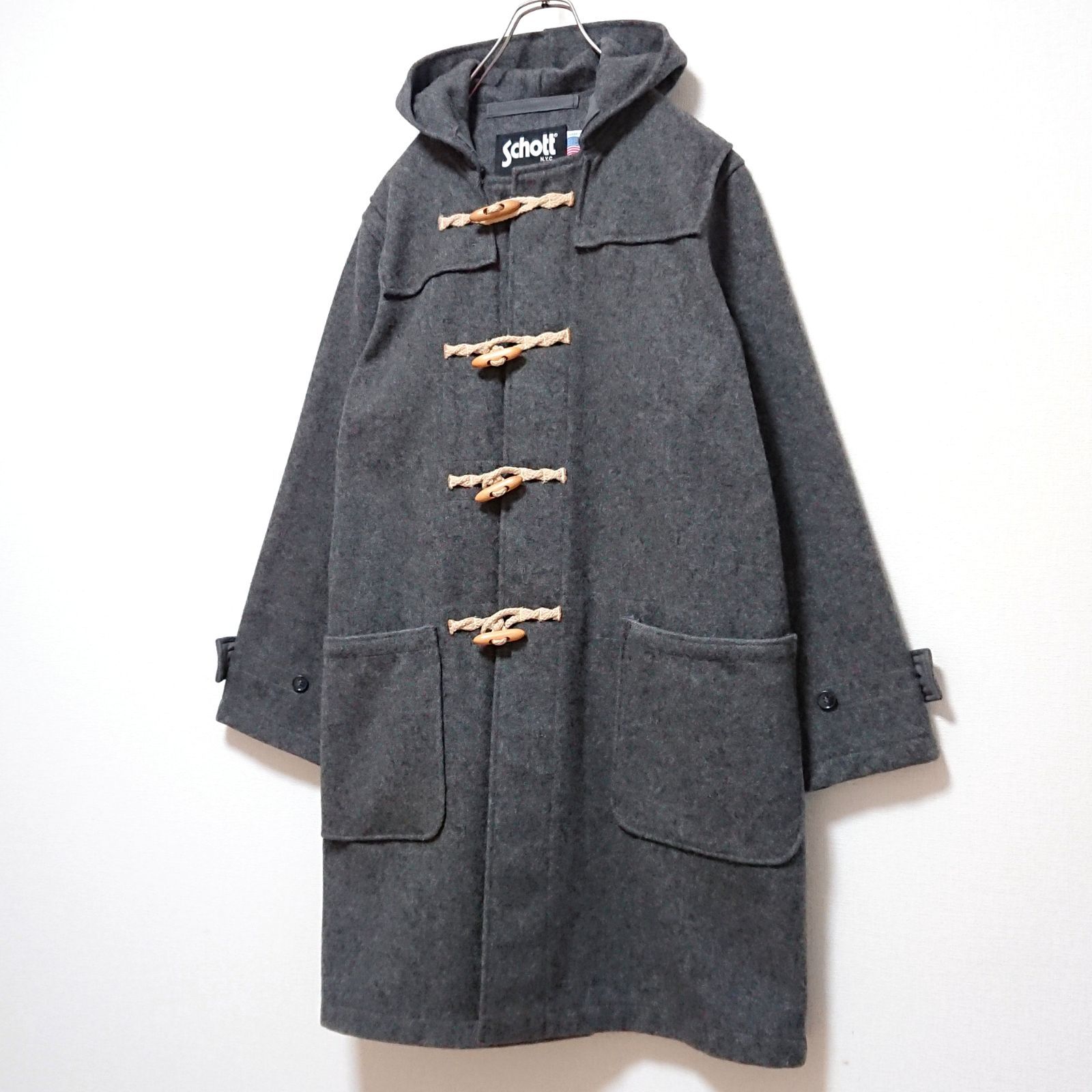 希少 SCHOTT ショット 100周年記念 ダッフルコート ボーダー L 希少