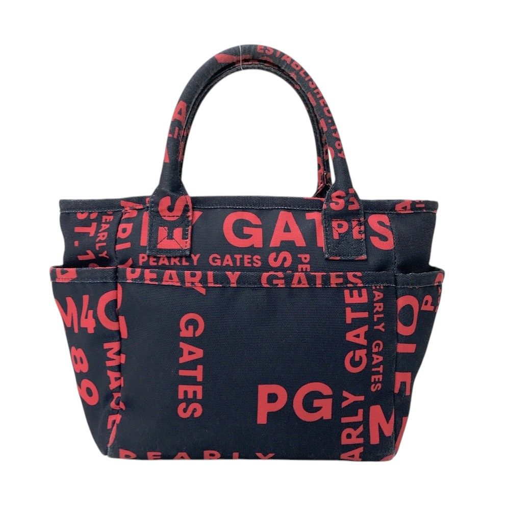パーリーゲイツ カートバッグ ロゴ総柄 PG ニコちゃん ネイビー