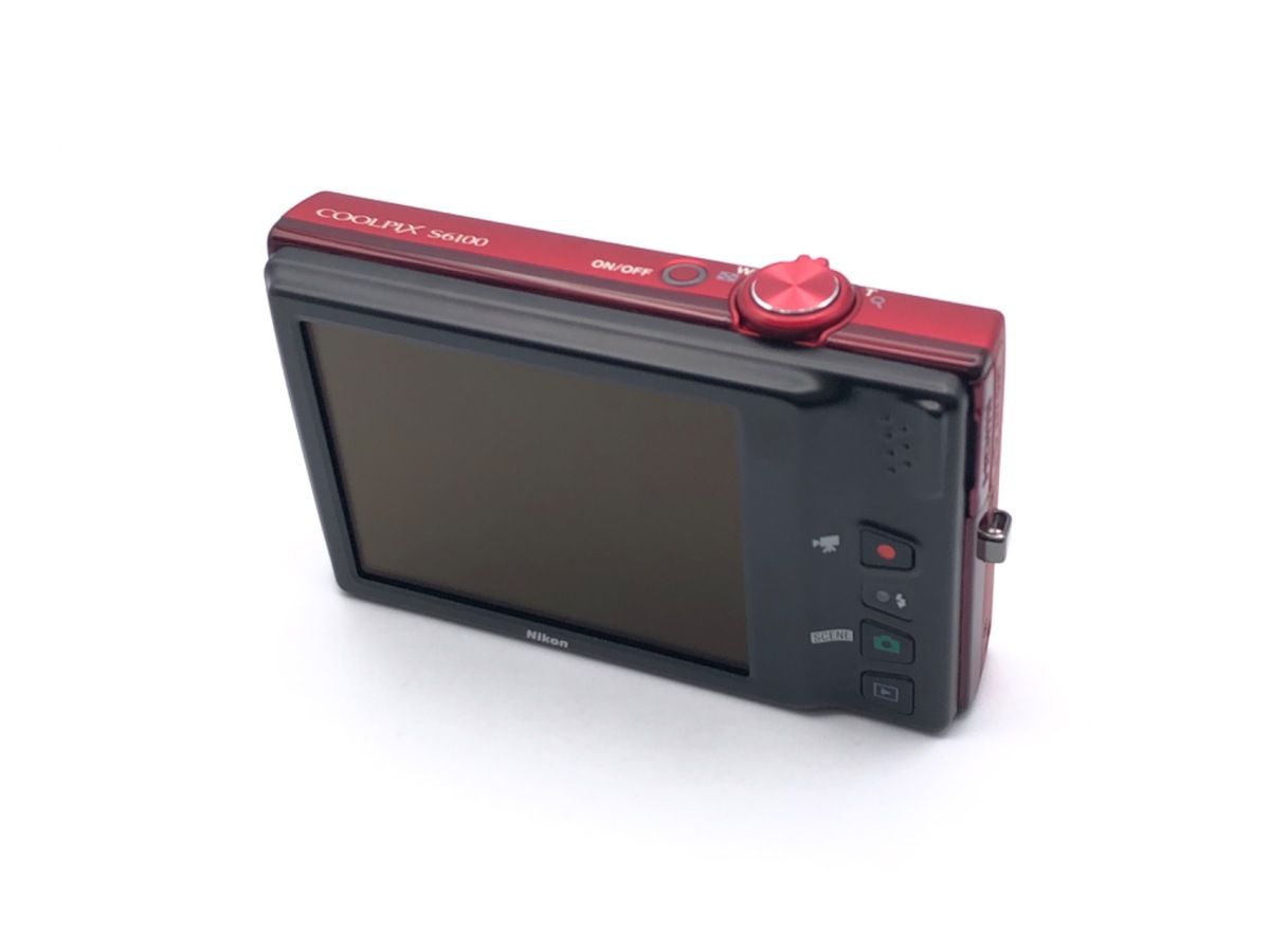 ジャンク・動作品】Nikon COOLPIX S6100 スーパーレッド ジャンク